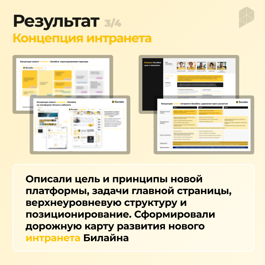 Разработка концепции развития интранета Билайна