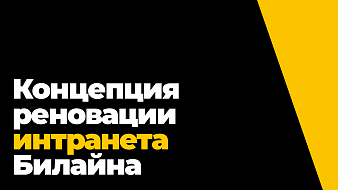 Разработка концепции развития интранета Билайна