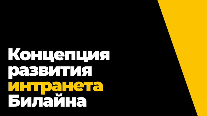Разработка концепции развития интранета Билайна